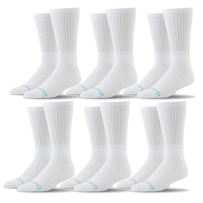 Oddball Men's Crew Socks XXL 6-Pack (White)